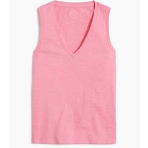 J.Crew XS Vintage Slub Cotton V-neck Tank Top in Pink